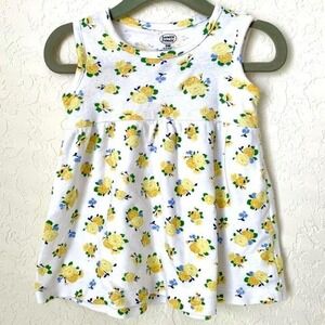 Luvable Friends Dress Baby Girl 0-3 Months White Yellow Floral Cotton Boho Cute